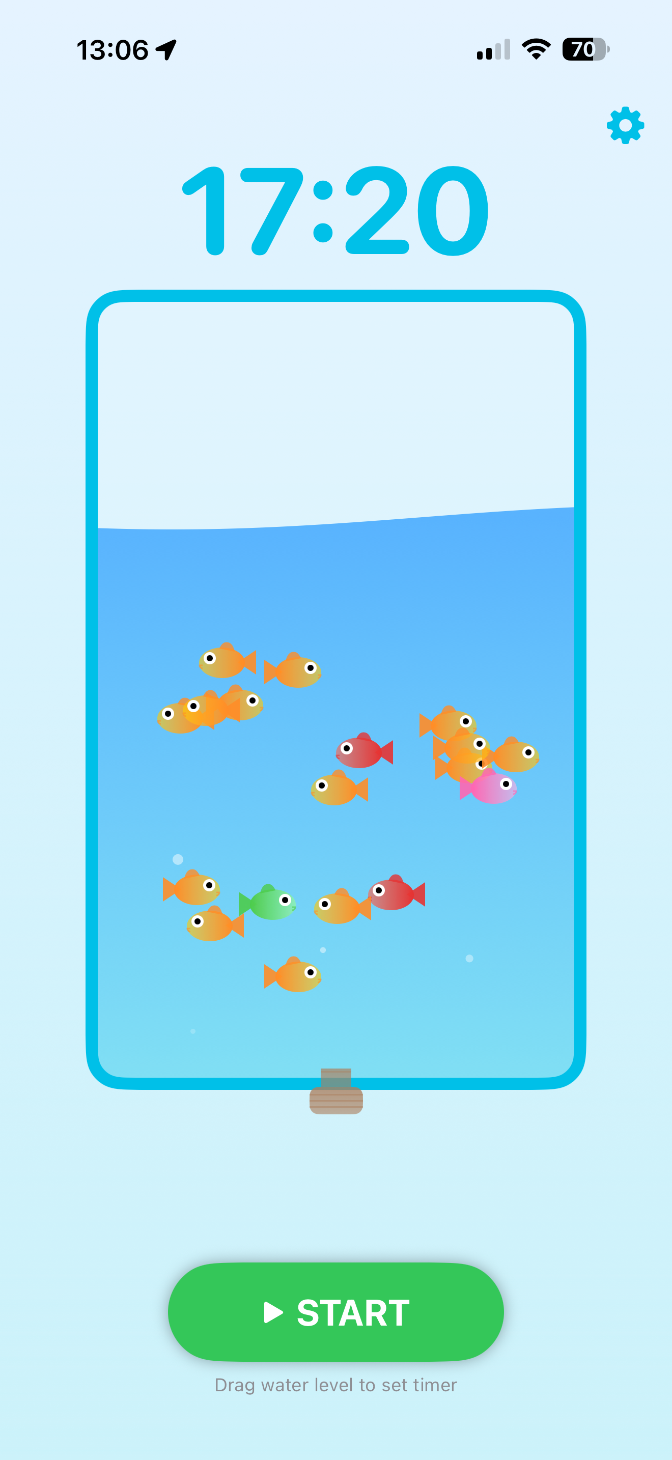 Fish Tank Timer iOS app screenshot